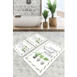 Chilai Home Artificiel Djt 3'lü Set Banyo Paspası Kaymaz Tabanlı Banyo Halısı Klozet Takımı