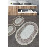 Chilai Home Arturo Djt 3'lü Set Yıkanabilir Kaymaz Taban Banyo Halısı
