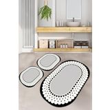 Chilai Home Balloch Djt 3lü Set Banyo Halısı Banyo Paspası