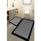Chilai Home Barley Black 2'li Set Banyo Halısı