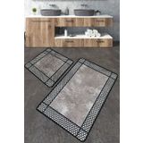 Chilai Home Beja Djt 2'li Set Yıkanabilir Kaymaz Taban Banyo Halısı