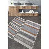 Chilai Home Benver Djt 3'lü Set Yıkanabilir Kaymaz Taban Banyo Halısı