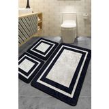 Chilai Home Black Frame 3'lü Set Banyo Halısı banyo