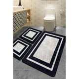 Chilai Home Black Frame 3'lü Set Banyo Halısı Djt Renkli