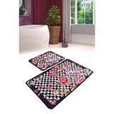Chilai Home Black Rose Djt 2'li Set Banyo Halısı Paspas Seti
