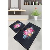 Chilai Home Blomst Djt 2'li Set Yıkanabilir Kaymaz Taban Banyo Halısı