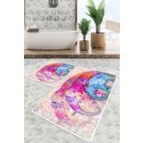 Chilai Home Borneo Djt 2'li Set Banyo Paspası Kaymaz Tabanlı Banyo Halısı Klozet Takımı