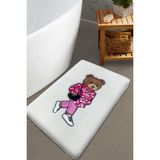 Chilai Home Boss Bear Kaymaz Taban Peluş Banyo Paspası 60X100 50X60 cm - Ekru