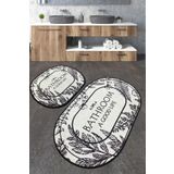 Chilai Home Buena Djt 2'li Set Yıkanabilir Kaymaz Taban Banyo Halısı