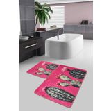 Chilai Home Cacto 2'li Set Banyo Paspas Seti Kaymaz Tabanlı Klozet Takımı Djtbanyo