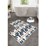 Chilai Home Cactus Time Djt 2'li Set Kaymaz Tabanlı Banyo Halısı