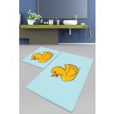 Chilai Home Canard Djt 2'li Set Banyo Paspası Kaymaz Tabanlı Banyo Halısı Klozet Takımı