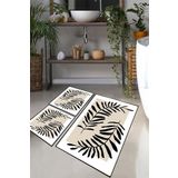 Chilai Home Castıng Leaf Djt 3lü Set Banyo Halısı Banyo Paspası