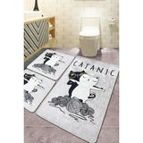 Chilai Home Catanic 3'lü Set Banyo Halısı Kaymaz Taban Özelliği ile Konforlu Kullanım Renkli