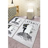 Chilai Home Catanic 3'lü Set Djt Banyo Halısı