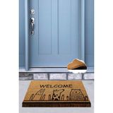 Chilai Home Coco Animals Doğal Koko Paspas,kıl Kapı Önü Paspası - 40 x 60 cm - Renkli