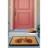 Chilai Home Coco Bike Red Doğal Koko Paspas,kıl Kapı Önü Paspası - 40 x 60 cm - Renkli