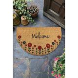 Chilai Home Coco Blattern 45X75 cm Kapı Önü Paspası, Naturel Koko Kıl Paspas - Çok Renkli - 53 x 75 cm