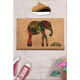 Chilai Home Coco Borneo Doğal Koko Paspas,kıl Kapı Önü Paspası - 40 x 60 cm - Renkli