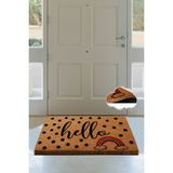 Chilai Home Coco Ciao Doğal Koko Paspas,kıl Kapı Önü Paspası - 40 x 60 cm - Sarı