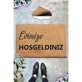 Chilai Home Coco Delyne Koko Kıl Kapı Önü Paspası - 40 x 60 cm - Renkli