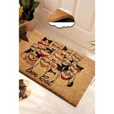 Chilai Home Coco Friend Cats Doğal Koko Paspas 40x60 Cm Kıl Kapı Önü Paspası - 40 x 60 cm - Renkli