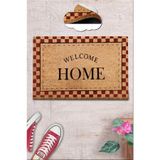 Chilai Home Coco Glamour Red Doğal Koko kıl Kapı Önü Paspası