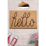 Chilai Home Coco Hello Doğal Koko Paspas,kıl Kapı Önü Paspası - 40 x 60 cm - Renkli