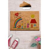 Chilai Home Coco Hole Doğal Koko Paspas,kıl Kapı Önü Paspası - 40 x 60 cm - Renkli