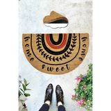 Chilai Home Coco Homerain 45X75 cm Doğal Koko Kıl Paspas,hindistan Naturel Kapı Önü Paspası - Çok Renkli - 54 x 75 cm
