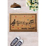 Chilai Home Coco Music Inside Doğal Koko Paspas 40x60 Cm - 40 x 60 cm - Renkli