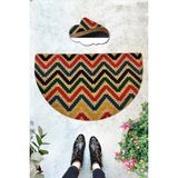 Chilai Home Coco Oblıquum 45X75 cm Doğal Koko Kıl Paspas,hindistan Naturel Kapı Önü Paspası - Çok Renkli - 45 x 75 cm