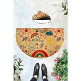 Chilai Home Coco Pingis Mat 45X75 cm Doğal Koko Kıl Paspas,hindistan Cevizi Naturel Kapı Önü Paspası - Kahverengi - 45 x 75 cm
