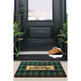 Chilai Home Coco Plaid Green Doğal Koko Paspas,kıl Kapı Önü Paspası - 40 x 60 cm - Renkli