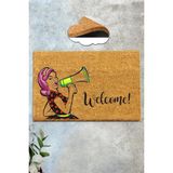 Chilai Home Coco Popwel Mat Doğal Koko Paspas, 40x60 Cm Kıl Kapı Önü Paspası - 40 x 60 cm - Renkli