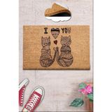 Chilai Home Coco Queue Doğal Koko Paspas,kıl Kapı Önü Paspası - 40 x 60 cm - Renkli