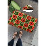 Chilai Home Coco Red Asteraceae Doğal Koko Paspas 40x60 Cm - 40 x 60 cm - Renkli