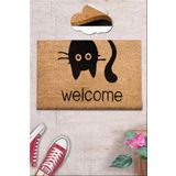 Chilai Home Coco Reverse Cat Doğal Koko Kıl Kapı Önü Paspası
