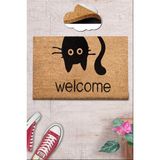 Chilai Home Coco Reverse Cat Doğal Koko Paspas,kıl Kapı Önü Paspası - 40 x 60 cm - Renkli