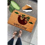 Chilai Home Coco Sloth Doğal Koko Paspas,kıl Kapı Önü Paspası - 40 x 60 cm - Renkli