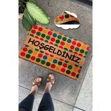Chilai Home Coco Speckles Doğal Koko Paspas, 40x60 Cm Kıl Kapı Önü Paspası - 40 x 60 cm - Renkli