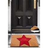 Chilai Home Coco Star Red Doğal Koko Paspas,kıl Kapı Önü Paspası - 40 x 60 cm - Renkli