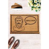 Chilai Home Coco Statue Doğal Koko Paspas,kıl Kapı Önü Paspası - 40 x 60 cm - Renkli