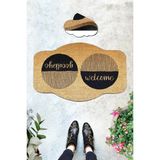 Chilai Home Coco Wien 45X75 cm Doğal Koko Kıl Paspas,hindistan Naturel Kapı Önü Paspası - Çok Renkli - 70 x 75 cm