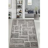 Chilai Home Code Square Djt Modern Tasarım Yıkanabilir Kaymaz Taban Halı, Salon Halısı, Dekoratif Halı, 80 x 150