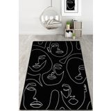 Chilai Home Composition Djt Dekoratif Modern Tasarım Yıkanabilir Kaymaz Taban Halı Yolluk, 80 x 150