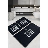 Chilai Home Con Amore Djt 3'lü Set Banyo Halısı