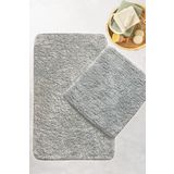 Chilai Home Cotton Basic Gri 2'li Set Banyo Halısı