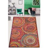 Chilai Home Crop Circle Djt Modern Tasarım Yıkanabilir Kaymaz Taban Halı, Salon Halısı, Dekoratif Halı, 80 x 150