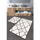 Chilai Home Dalmata Djt 2'li Set Banyo Paspası Kaymaz Tabanlı Banyo Halısı Klozet Takımı